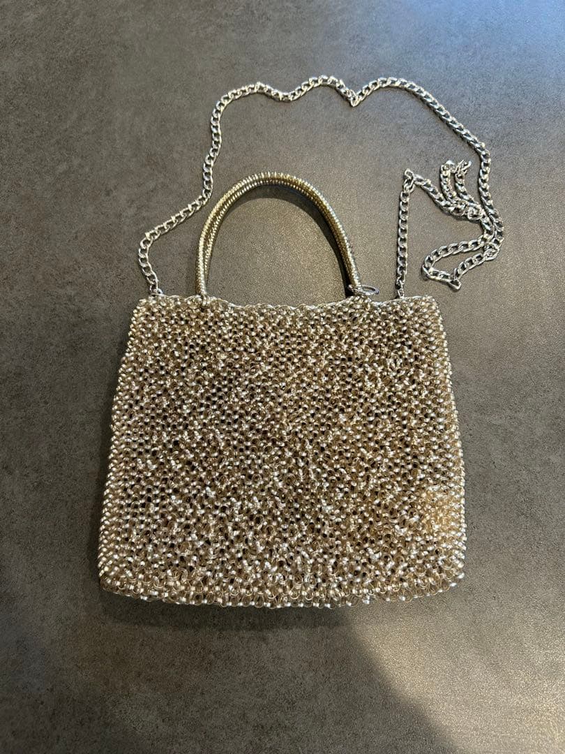 アンテプリマ★ANTERIMA★シルバー ゴールドスクエア★ミディアム