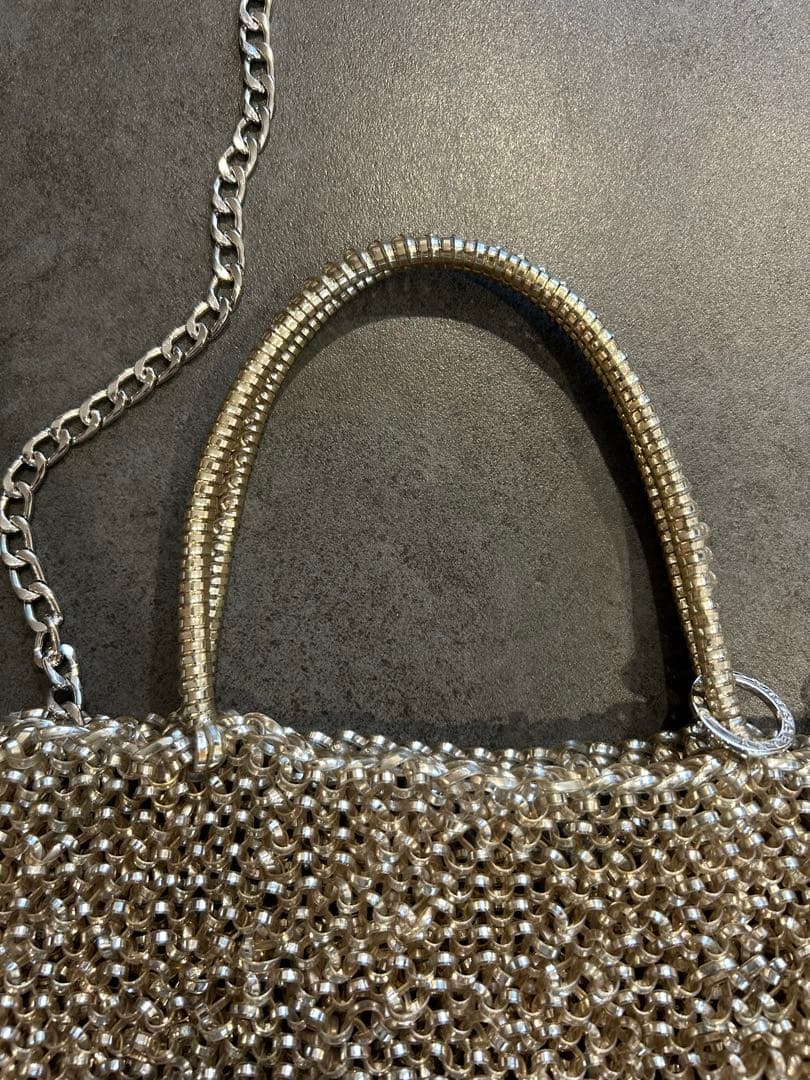 アンテプリマ★ANTERIMA★シルバー ゴールドスクエア★ミディアム