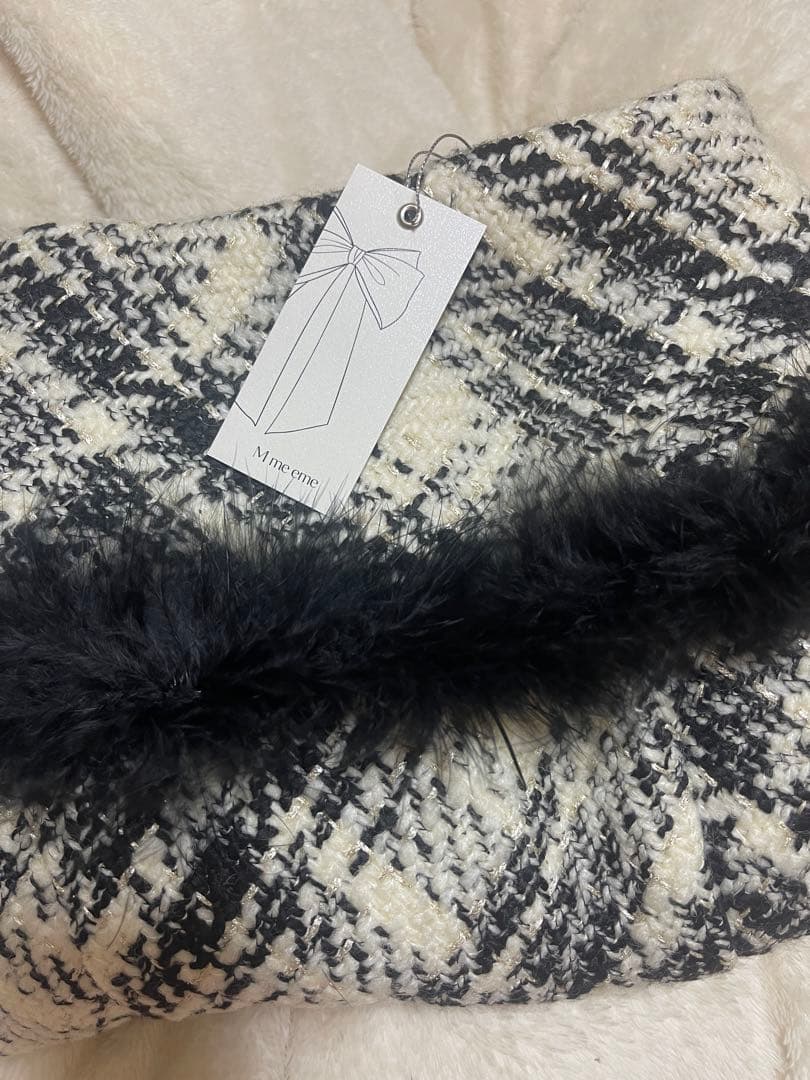 エムエメ mmeeme オフショルミニワンピース ベレー帽2点セット