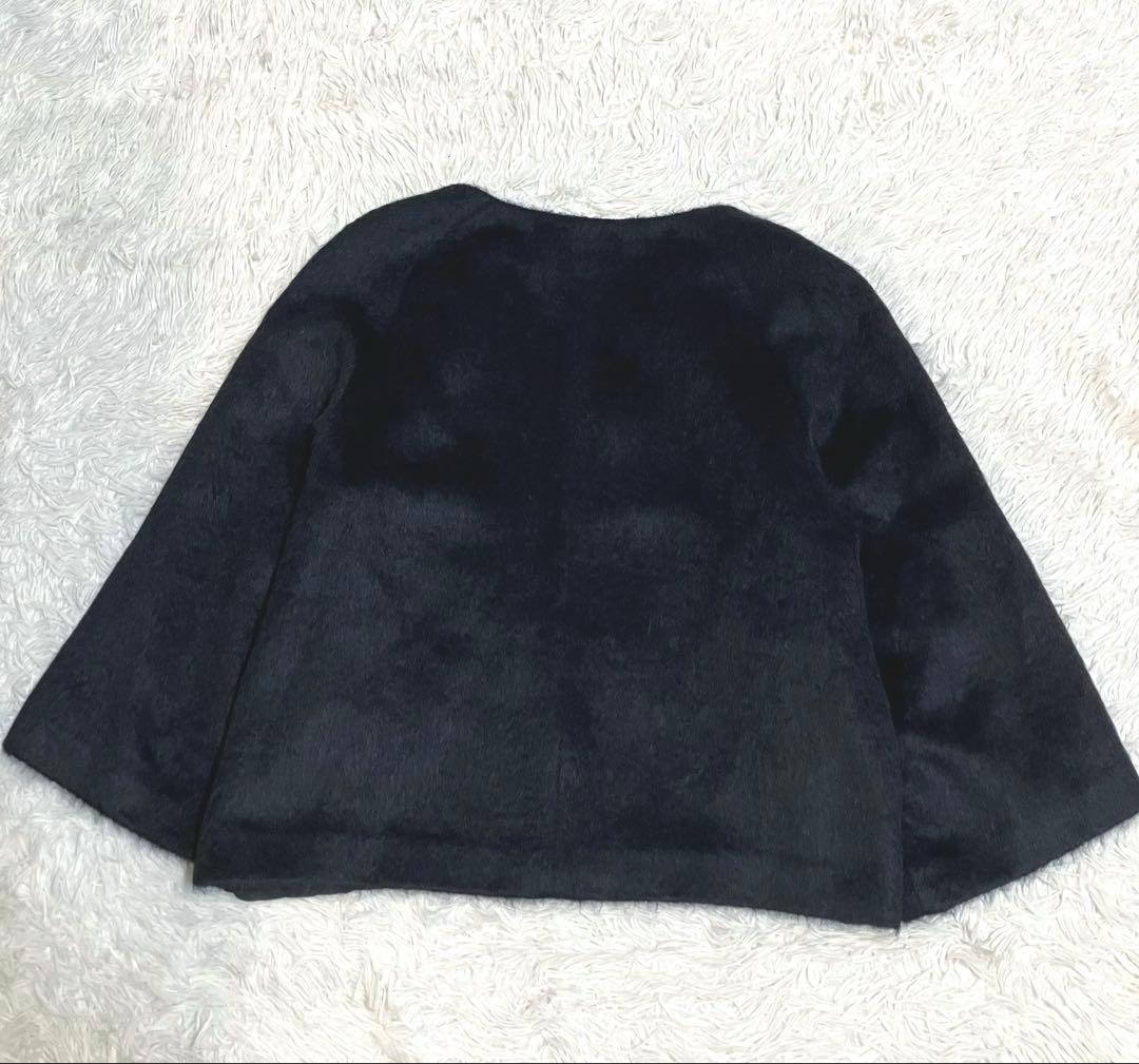 ADORE アドーア ウール アルパカ シャギー コート ジャケット M 黒