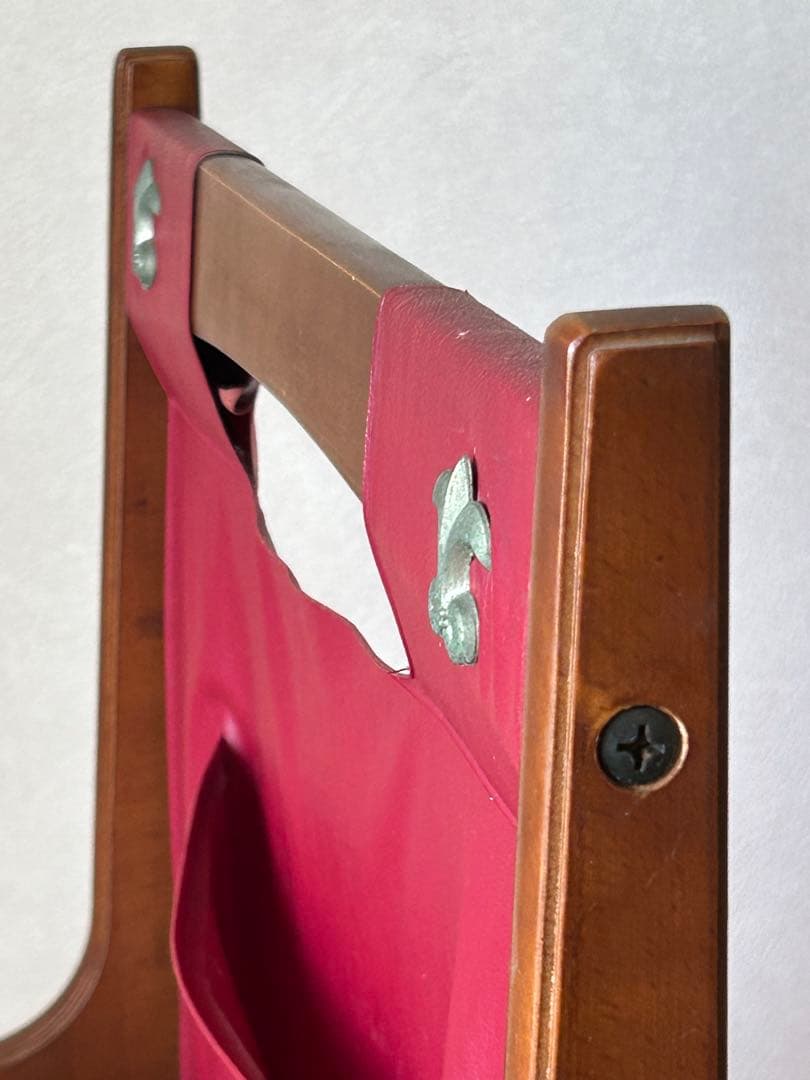 当時物　昭和レトロ　オールドカリモク マガジンラック ヴィンテージ　 本棚　書架