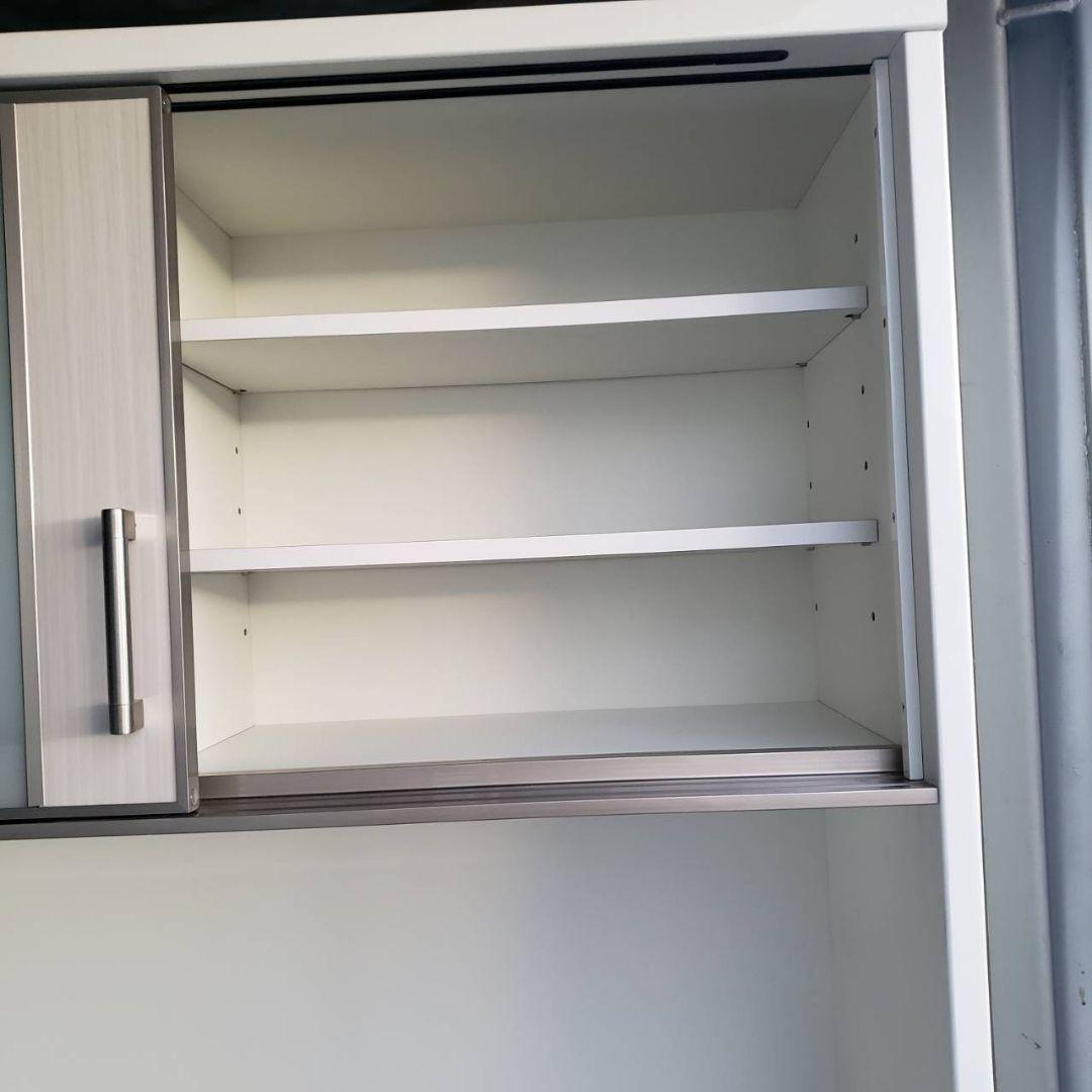 全国送料無料　ニトリ　キッチンボード　ポスティア120食器棚　ブルーモーション