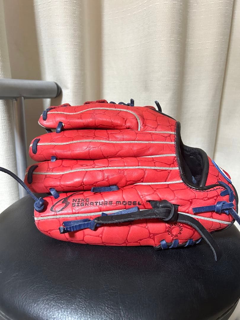 希少 美品 ナイキ 岩村明憲モデル 限定クロコダイル柄レザー 軟式グローブ