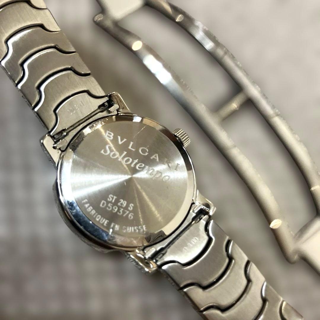 BVLGARI ソロテンポ ST29S 黒文字盤 電池交換済 W6153