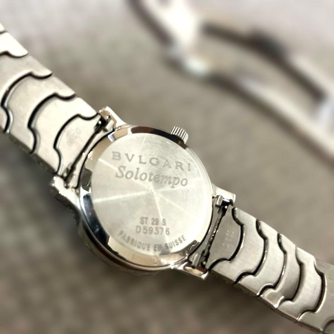 BVLGARI ソロテンポ ST29S 黒文字盤 電池交換済 W6153