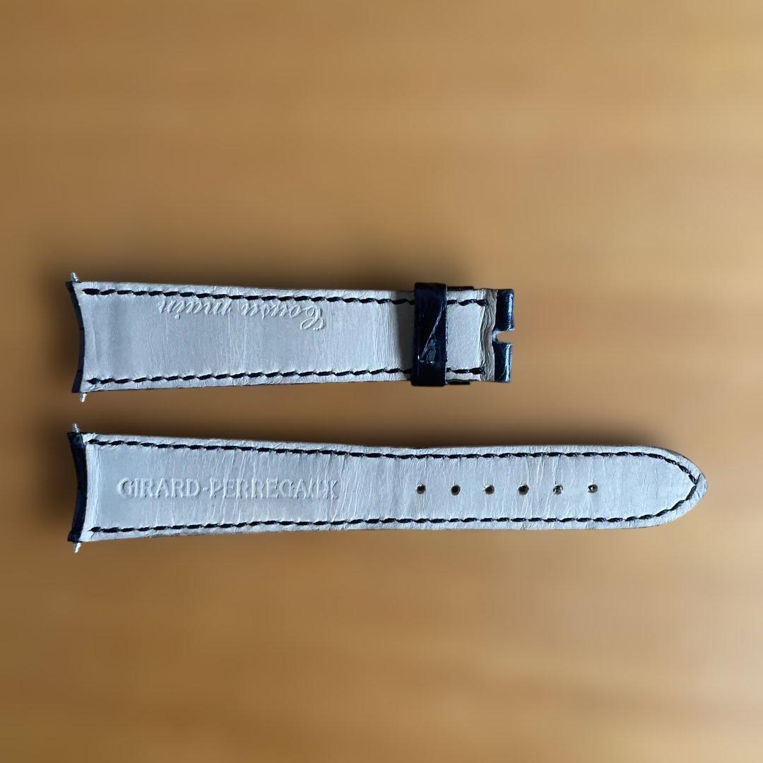 ジラールペルゴ皮ベルト20✖️16mm黒バネ棒付き