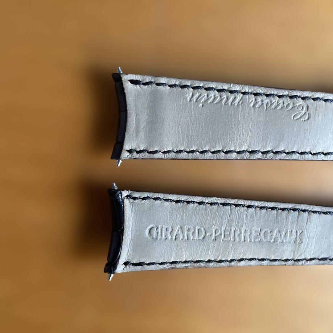 ジラールペルゴ皮ベルト20✖️16mm黒バネ棒付き