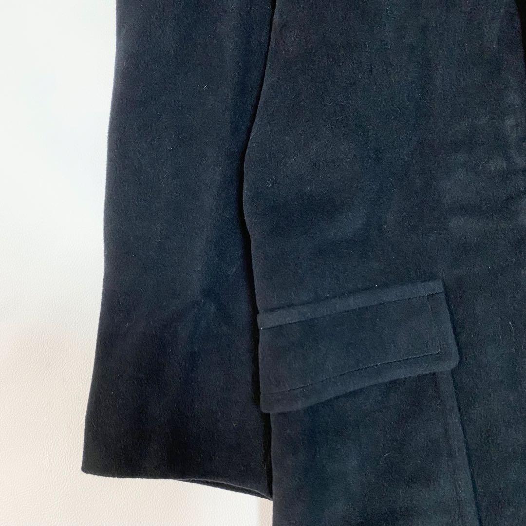 BURBERRY アンゴラ70% ウールコート　チェスターコート　黒　M