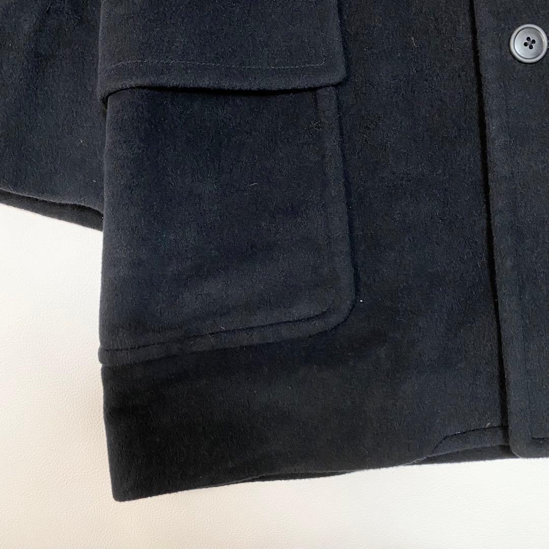 BURBERRY アンゴラ70% ウールコート　チェスターコート　黒　M