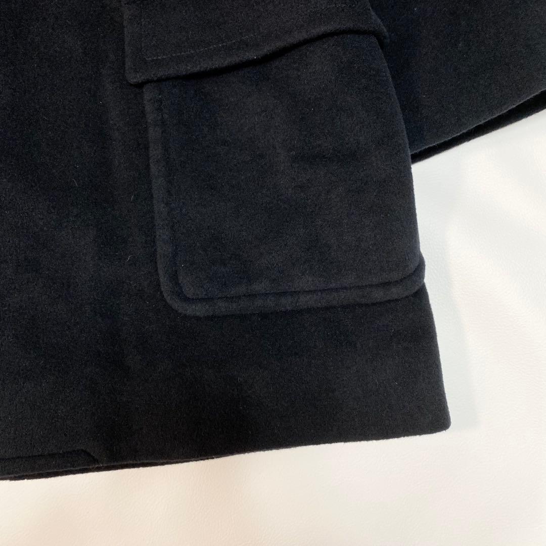 BURBERRY アンゴラ70% ウールコート　チェスターコート　黒　M