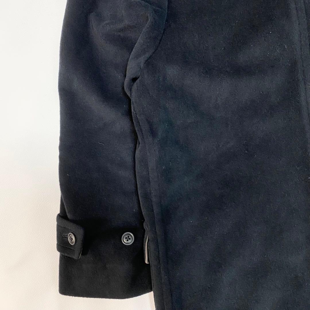 BURBERRY アンゴラ70% ウールコート　チェスターコート　黒　M