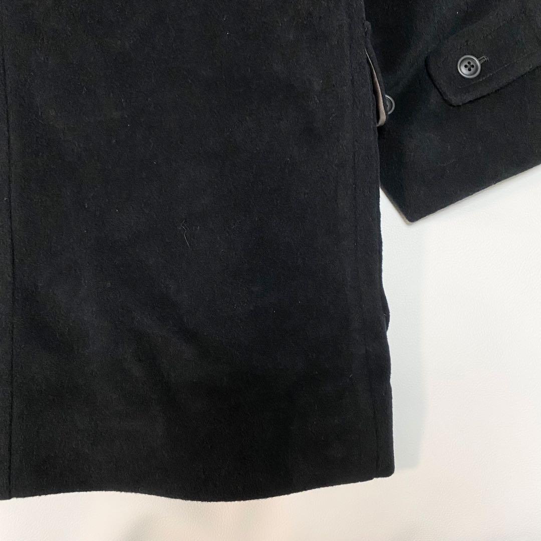 BURBERRY アンゴラ70% ウールコート　チェスターコート　黒　M