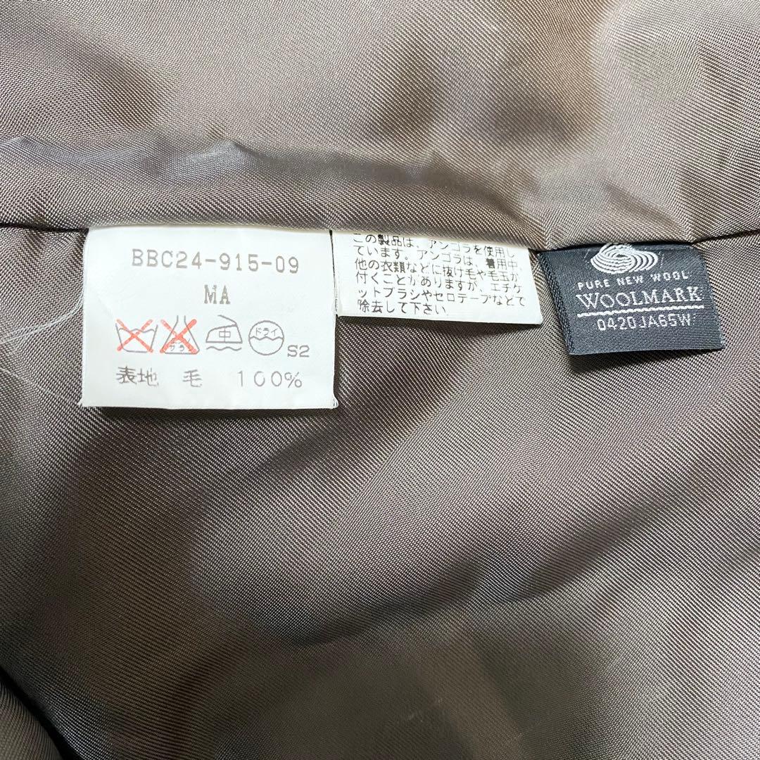 BURBERRY アンゴラ70% ウールコート　チェスターコート　黒　M