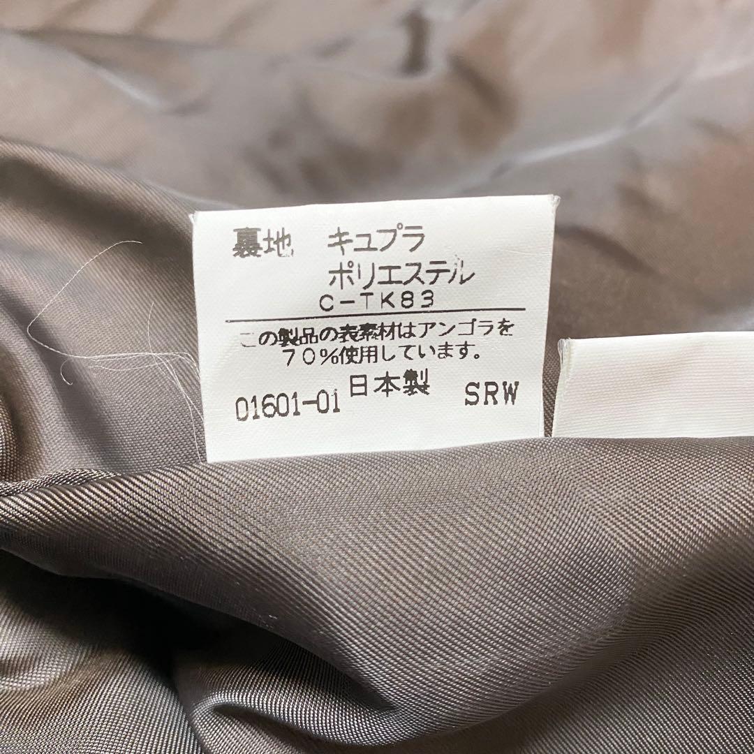 BURBERRY アンゴラ70% ウールコート　チェスターコート　黒　M