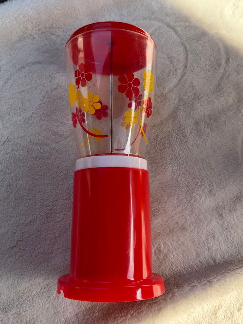 昭和レトロ　トーワ　TOWA 箸立て　レトロ箸立　食堂　当時物　花柄　赤色