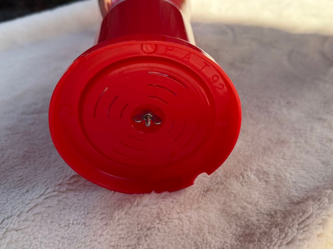 昭和レトロ　トーワ　TOWA 箸立て　レトロ箸立　食堂　当時物　花柄　赤色