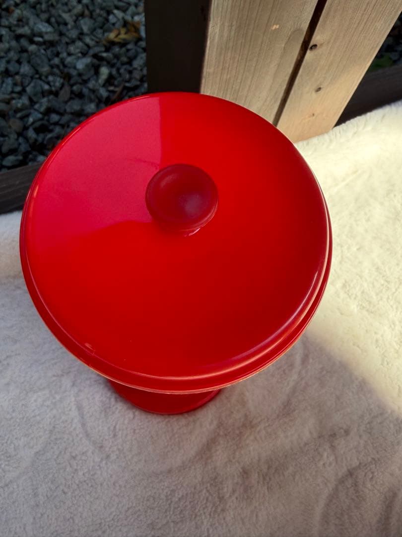 昭和レトロ　トーワ　TOWA 箸立て　レトロ箸立　食堂　当時物　花柄　赤色