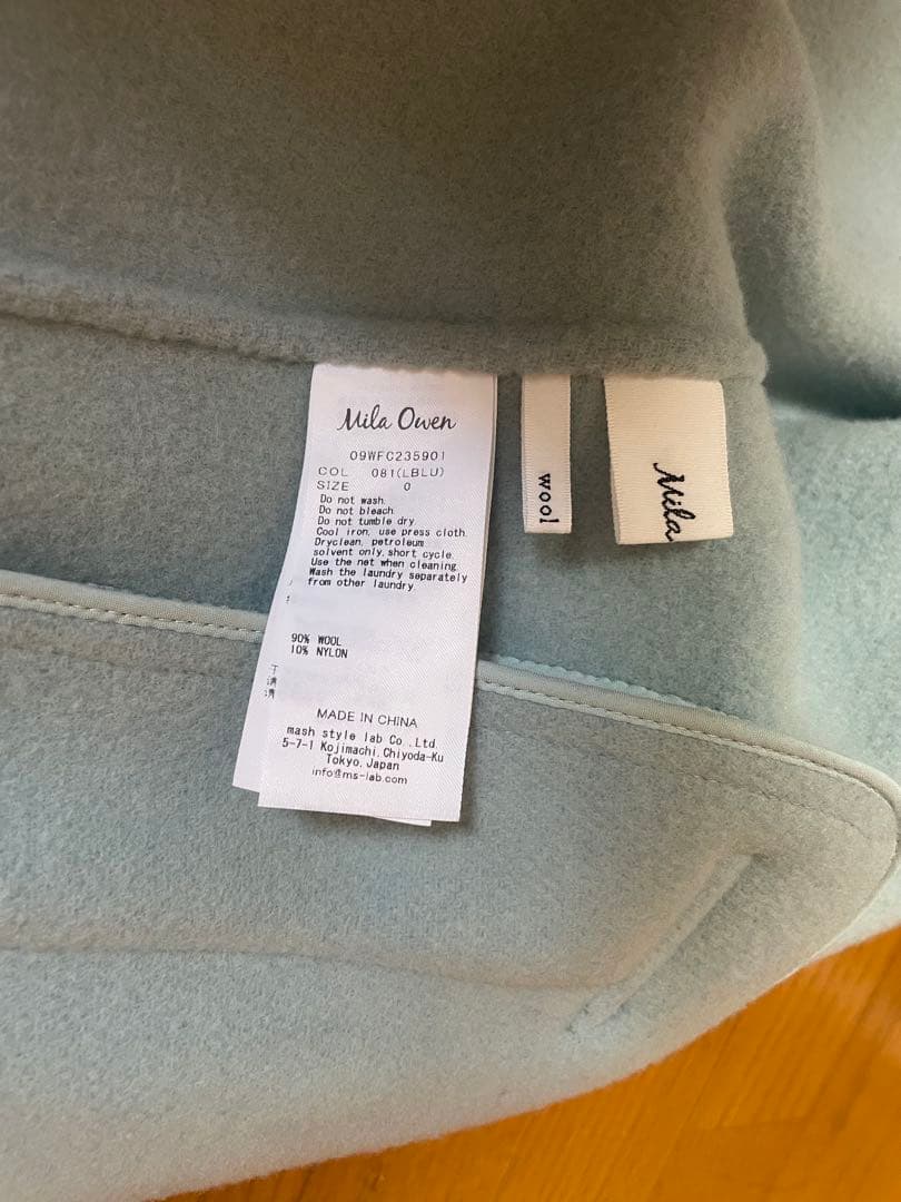 mila owen ドロップショルダーステンカラーコート