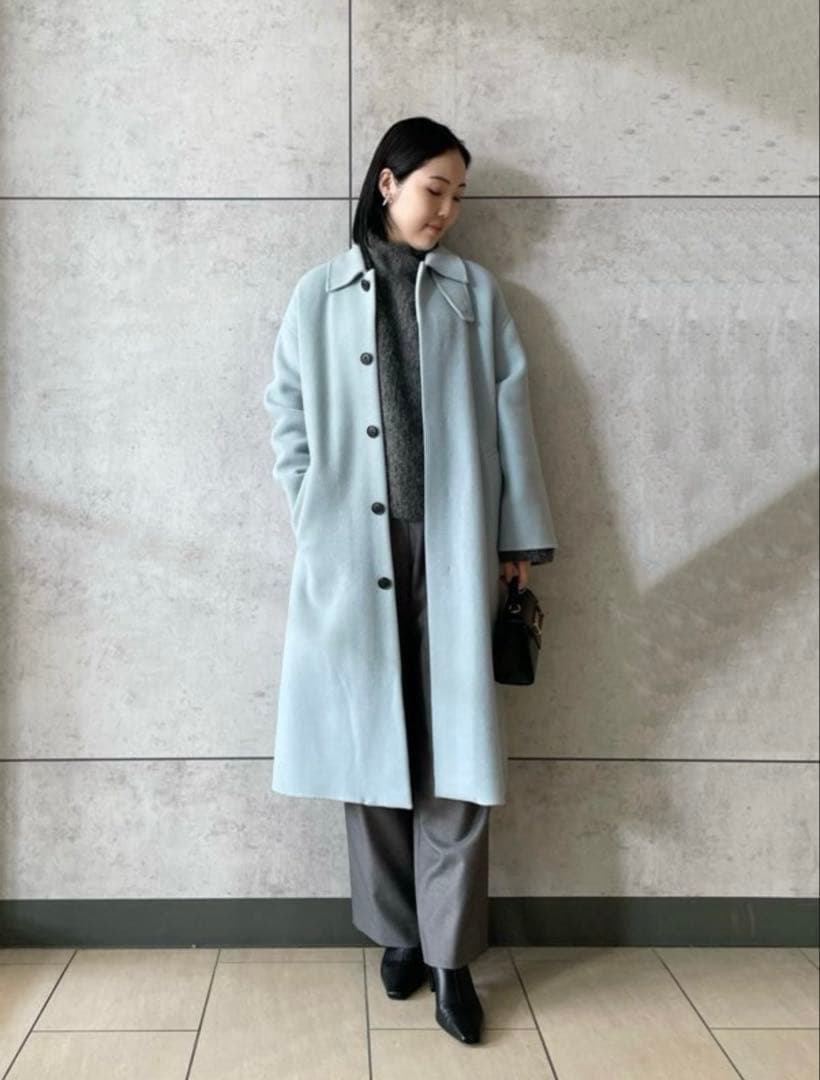 mila owen ドロップショルダーステンカラーコート