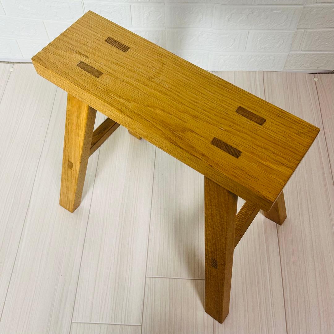 廃盤　良品計画　無垢材ベンチ オーク材 小 ミニベンチ 木製 天然木