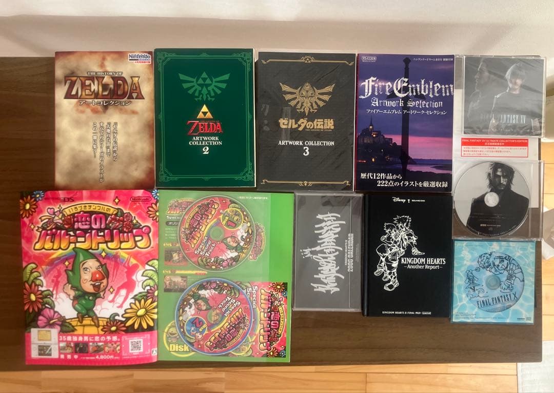 入手困難！チンクルCD付攻略本+ ゼルダアート1-3+FE+FF/KH特典