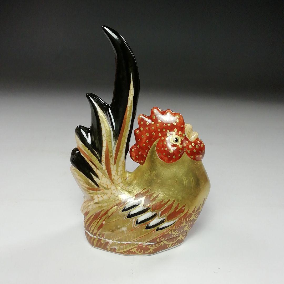 Ｓ８０３　香合　『鶏　香合』『通次嵩山』　共箱　茶道具