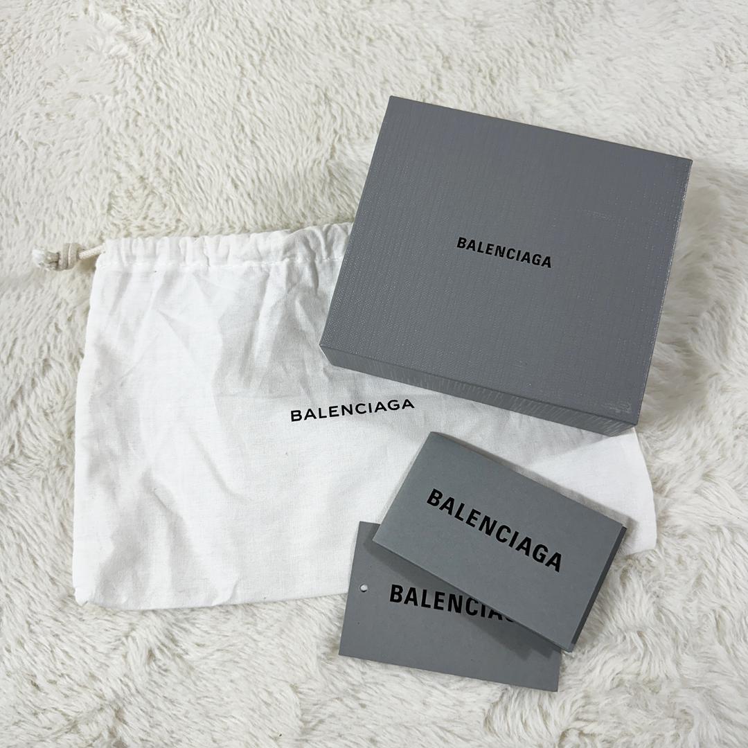 BALENCIAGA クラッシュ 二つ折財布 シルバー 箱付き
