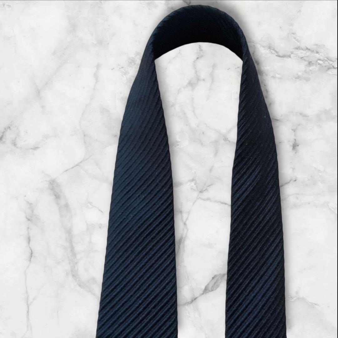 【専用】ブルガリ　ソリッド　ネクタイ　セッテピエゲ　黒　水色　大剣9cm