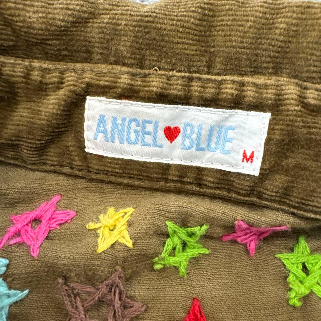 エンジェルブルー　ナカムラくんコーデュロイシャツ150 刺繍　平成レトロ　y2k
