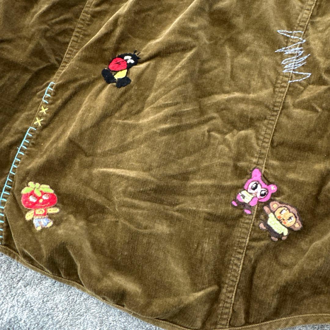 エンジェルブルー　ナカムラくんコーデュロイシャツ150 刺繍　平成レトロ　y2k