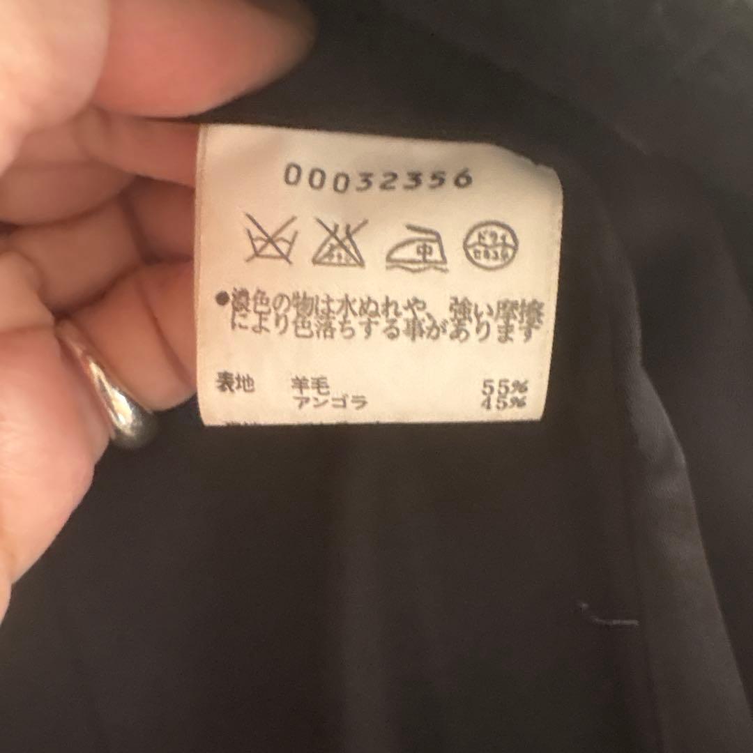 agnis b. ブラック チェスターコート サイズ2