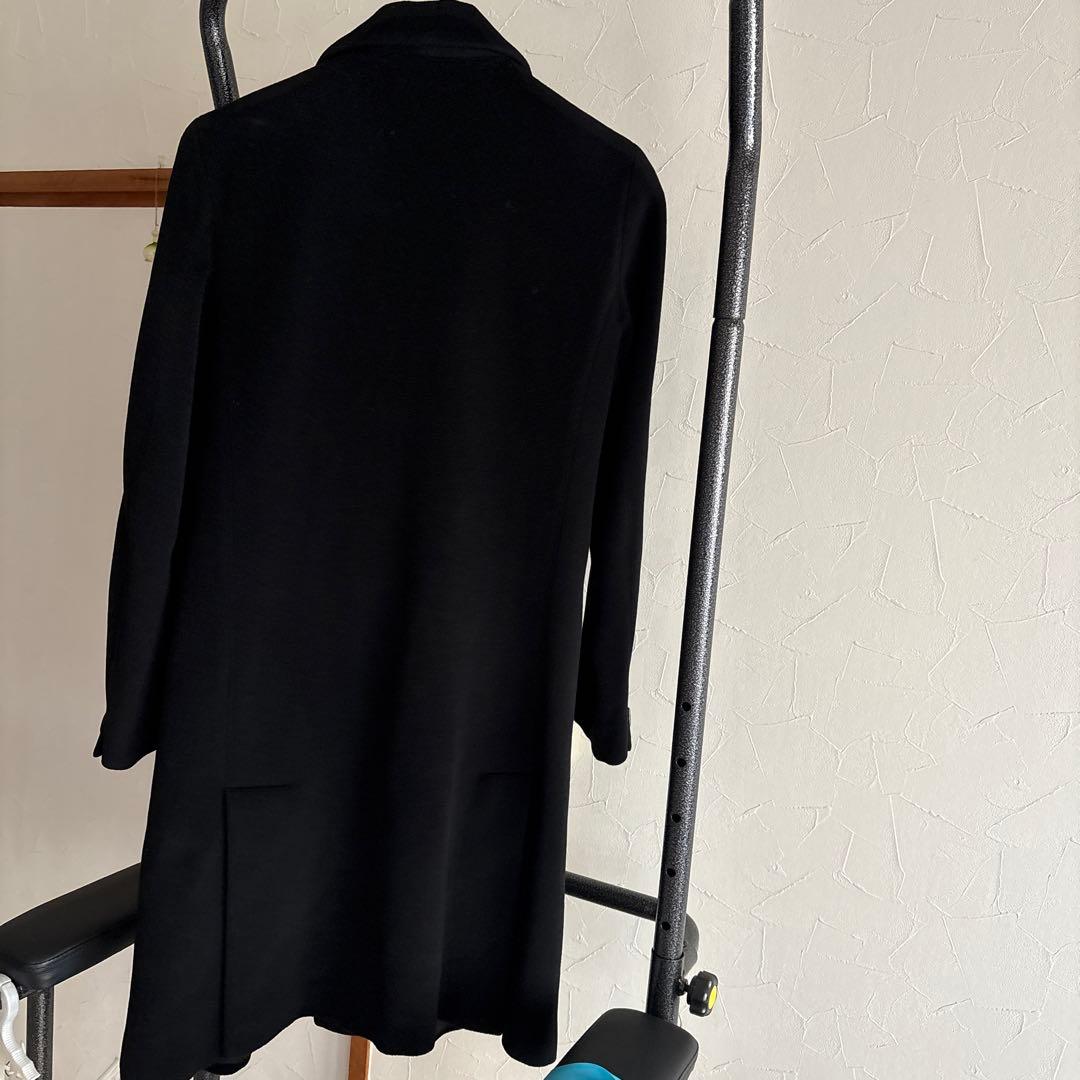 agnis b. ブラック チェスターコート サイズ2