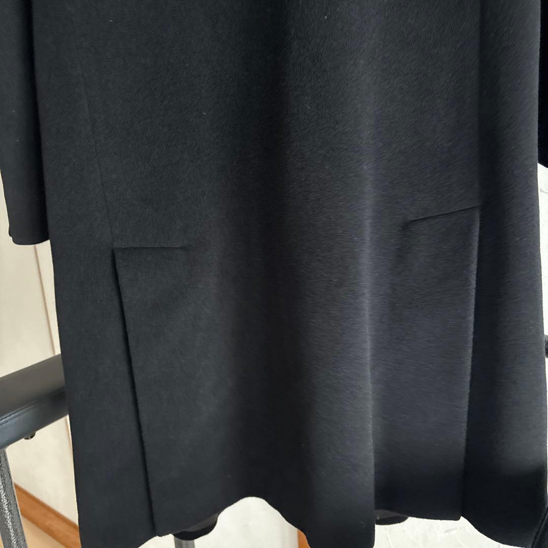 agnis b. ブラック チェスターコート サイズ2