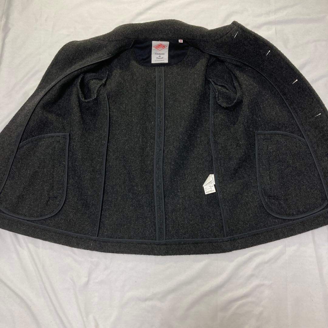 【美品】DANTON ダントン ウールモッサコート ピーコート 40 L相当