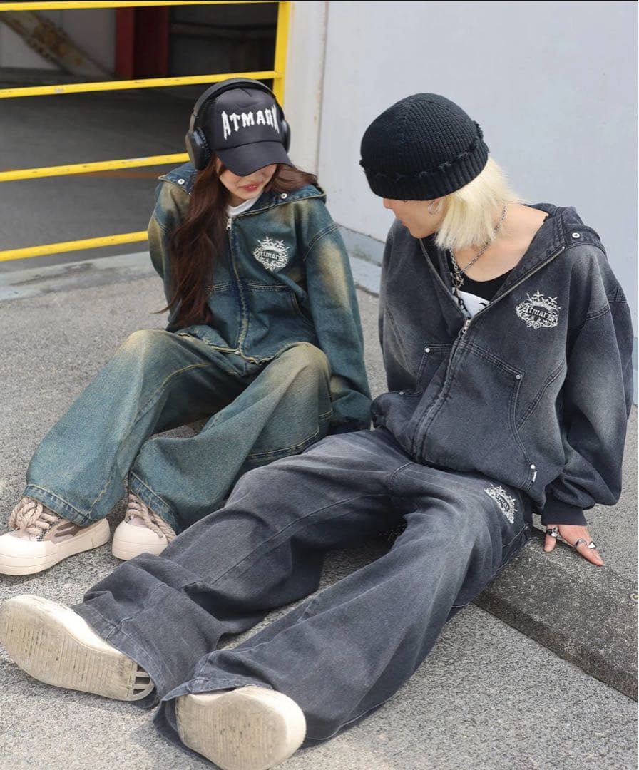 【新品未使用✨】ATMARK予約必須フード付きデニム ジャケット早いもの勝ち！！