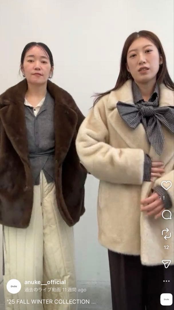 新品★最終価格★ anuke Eco Minkfur ファー アンヌーク36
