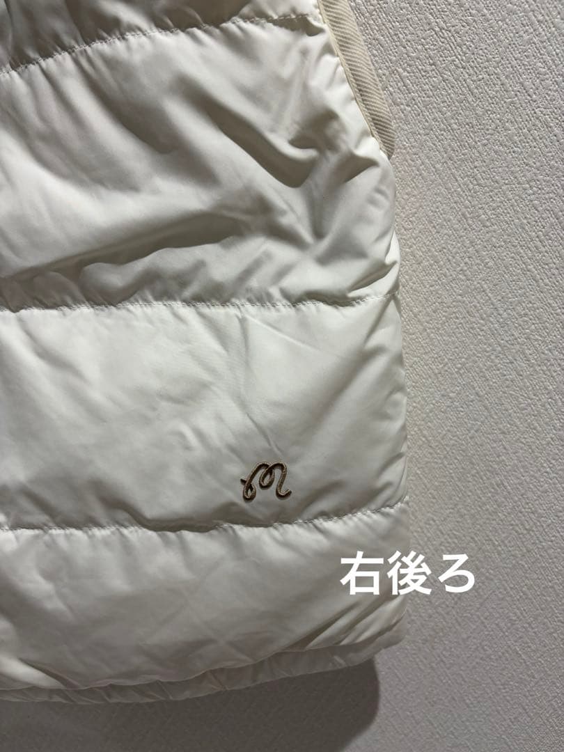 Malbon Golf フード付きリバーシブル　ダウンベスト アイボリーM