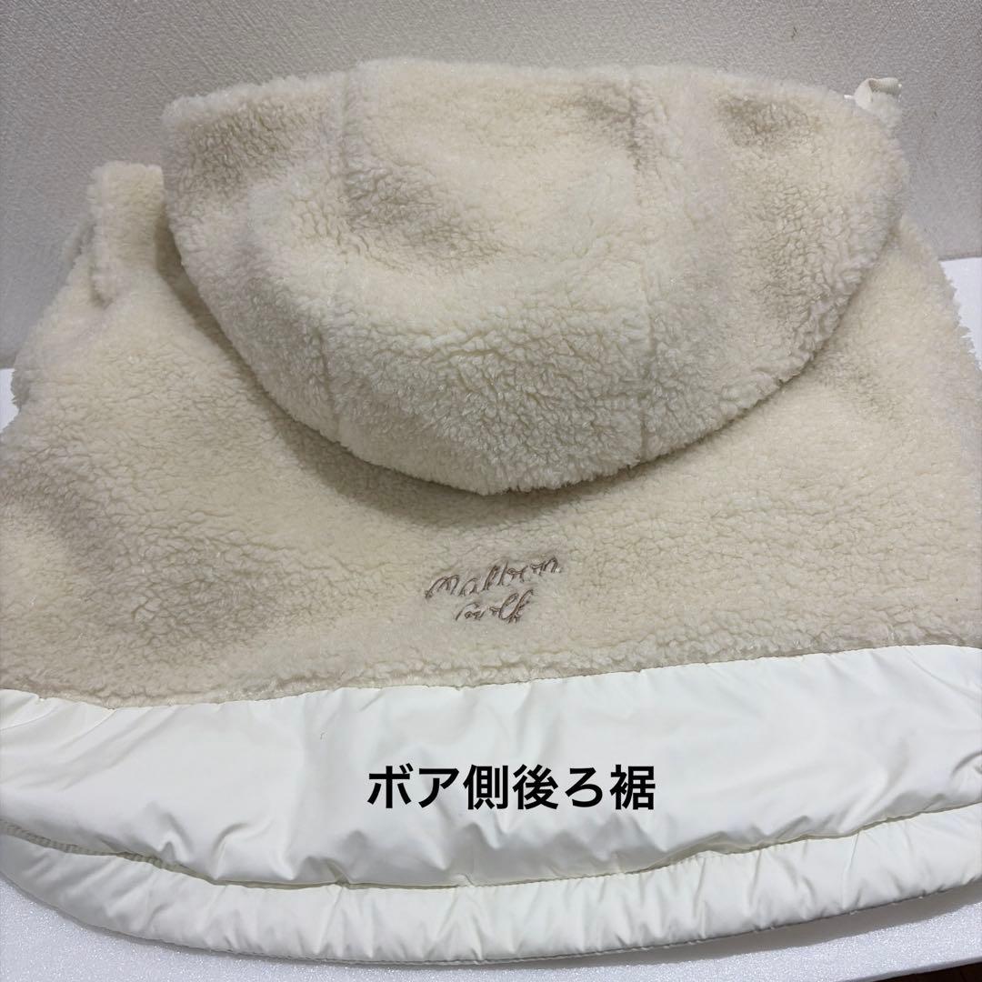 Malbon Golf フード付きリバーシブル　ダウンベスト アイボリーM