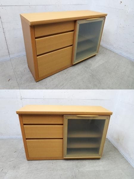 展示品■カリモクスタンダードモダン■サイドボードHU4267■ナラ材■23.6万