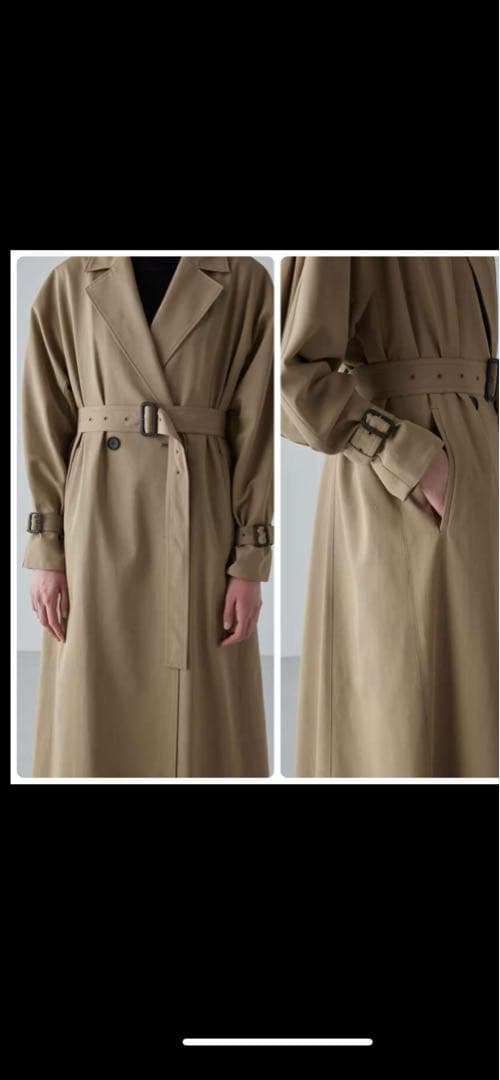 【新品タグ付き】★ADORE★コットンツイルロングコート★ベージュ★M