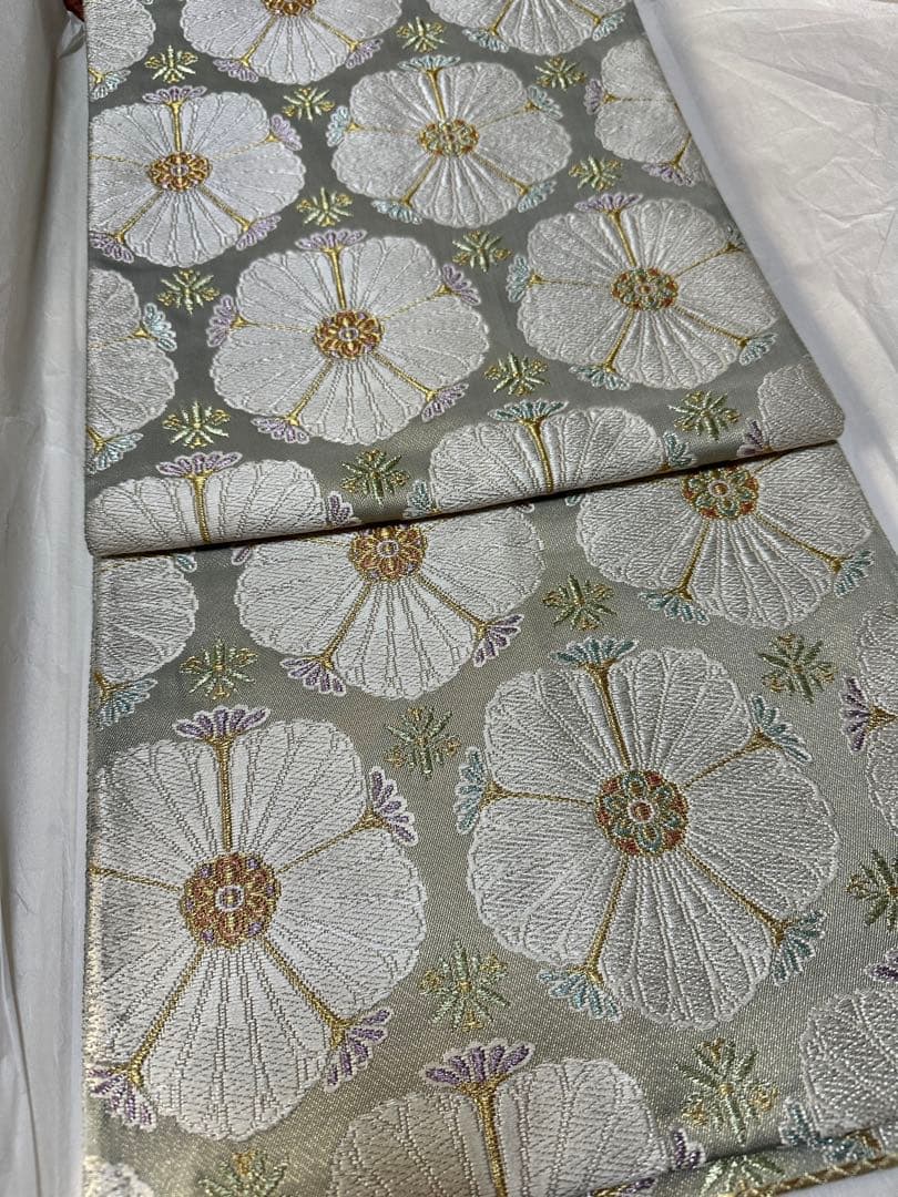 期間限定価格‼️花柄 帯 メモリヤンコート 梅取松菊文