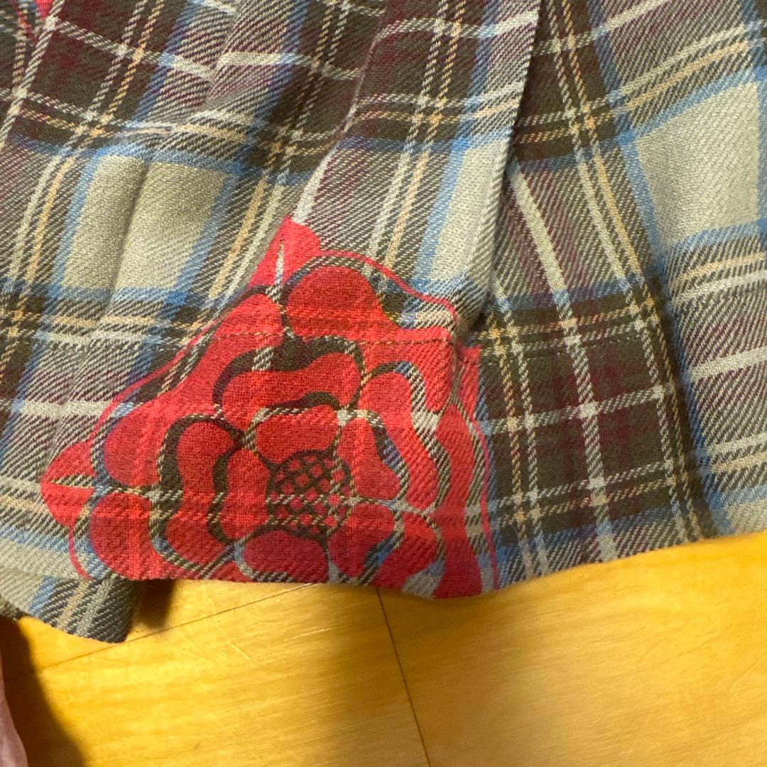 激レア♡Vivienne Westwoodチェックスカートバラ柄♡Mサイズ