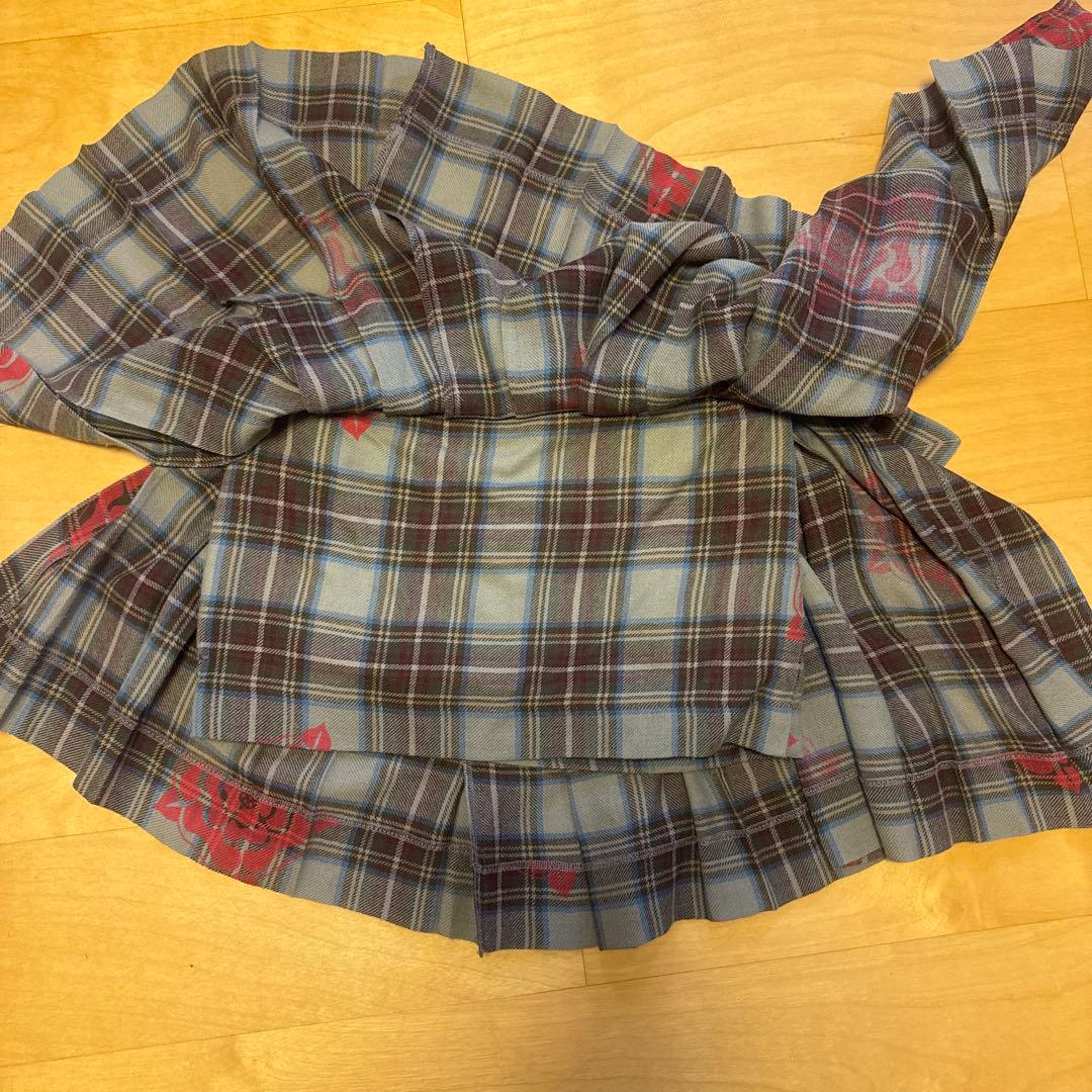 激レア♡Vivienne Westwoodチェックスカートバラ柄♡Mサイズ