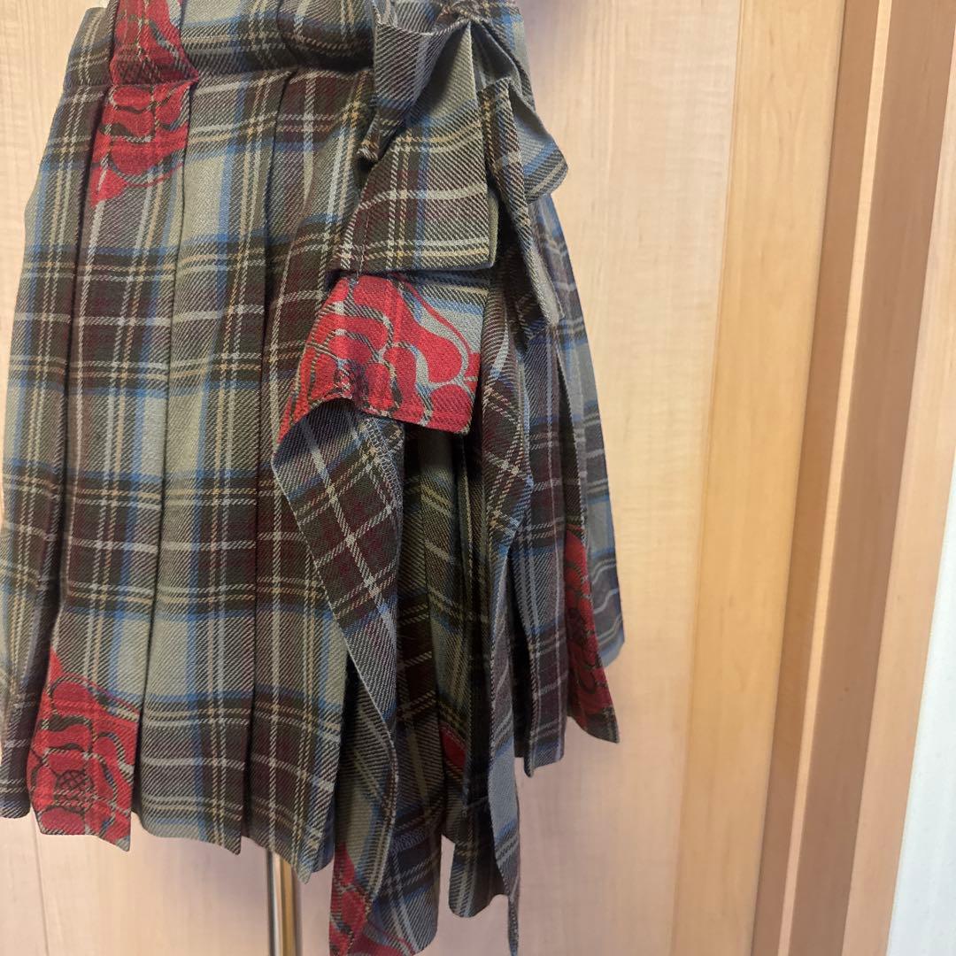 激レア♡Vivienne Westwoodチェックスカートバラ柄♡Mサイズ