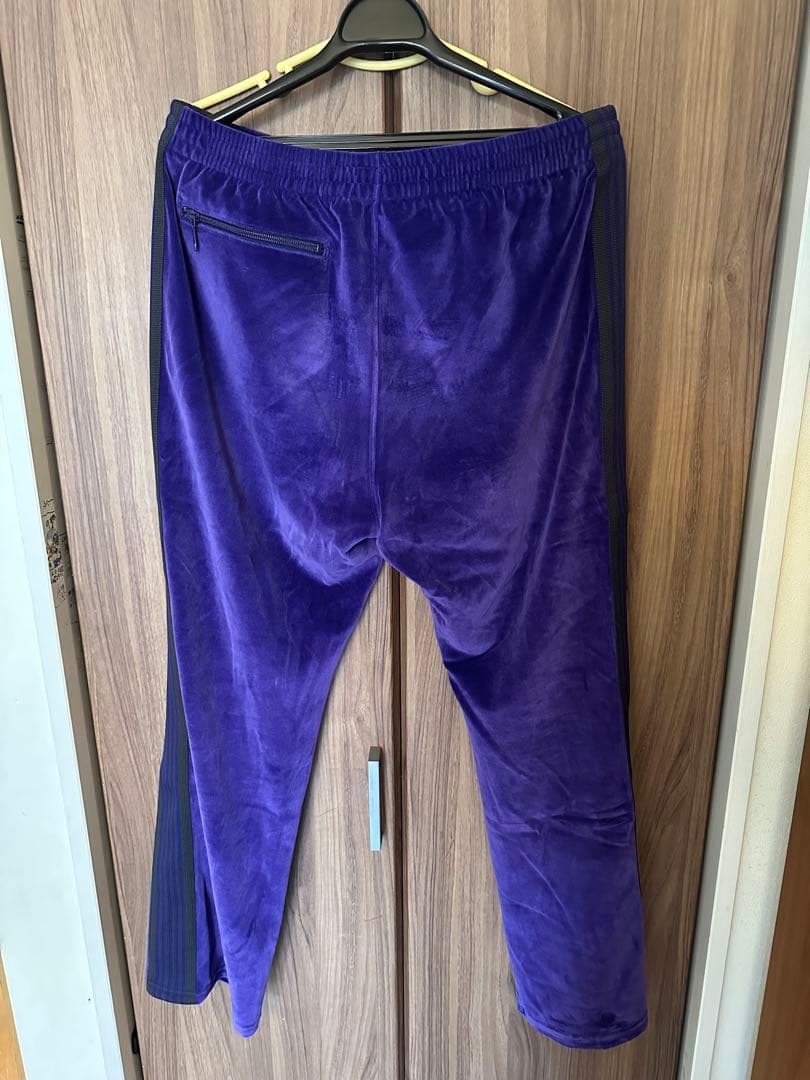 Needles セットアップ ベロア Lサイズ パープル 使用少 ニードルス