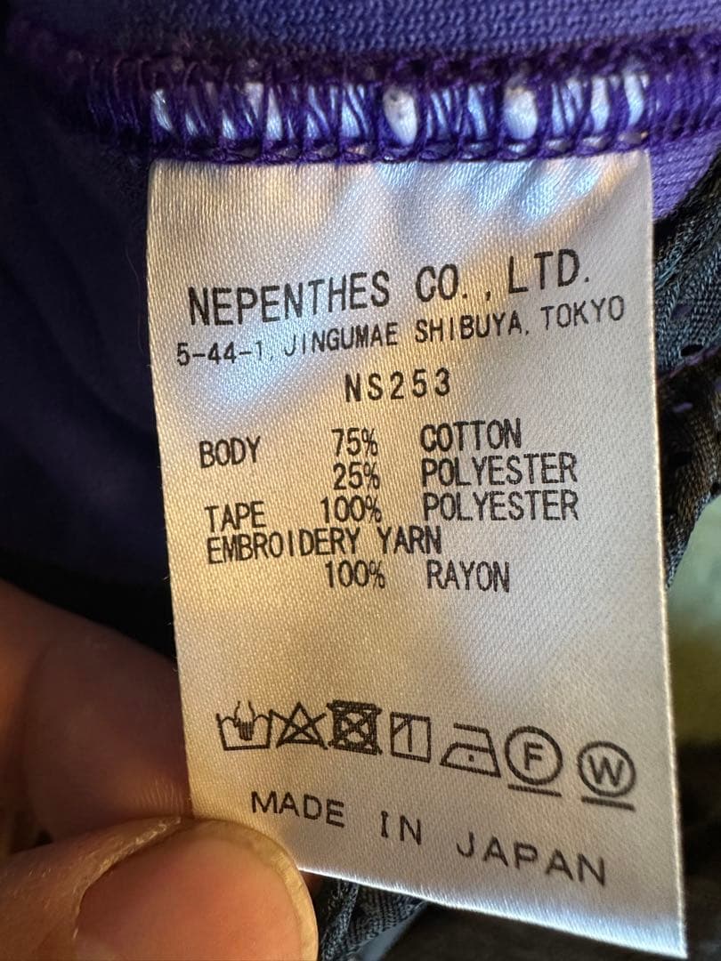 Needles セットアップ ベロア Lサイズ パープル 使用少 ニードルス