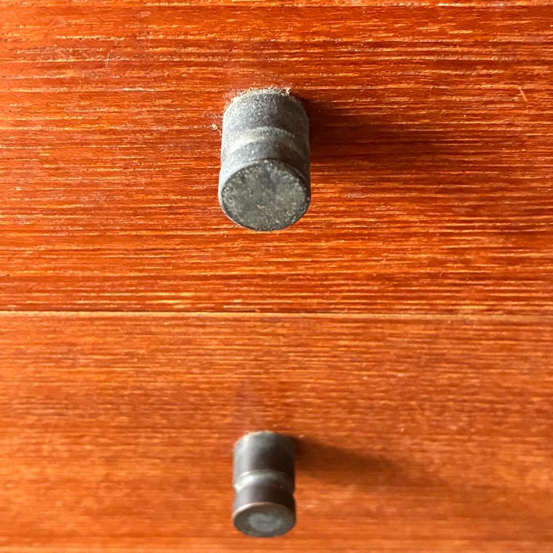 国産ヴィンテージ チーク突板 引出し ミニチェスト 収納 サイドボード