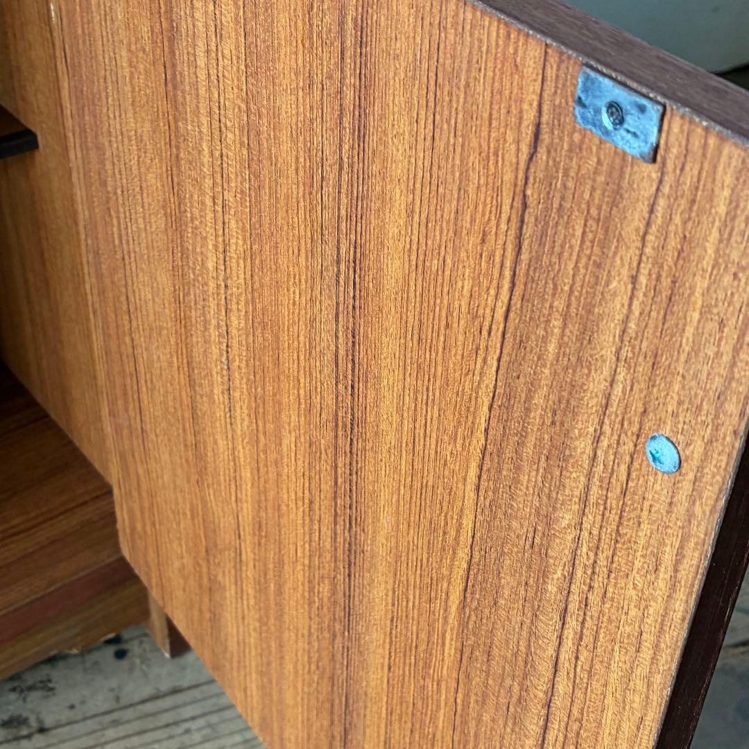 国産ヴィンテージ チーク突板 引出し ミニチェスト 収納 サイドボード
