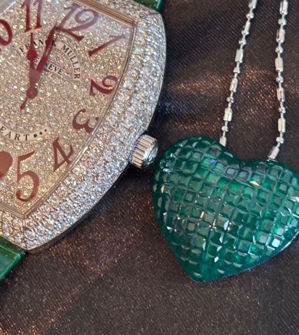 コ*□様 ミステリーセッティングシンセテックルビーデザインリング➕ハートモチーフ