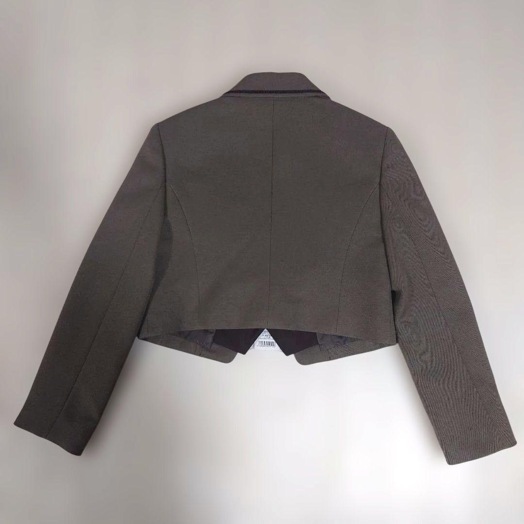 最終ショパンドゥ150　フォーマル５点フルセット　ブラウン系　チェック　タグ付